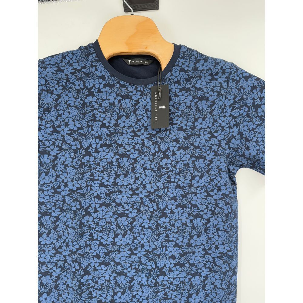 American Tall For Men Paisley Blue Short Sleeve Stretch Shirt NWT Sz‎ S - Picture 2 of 6